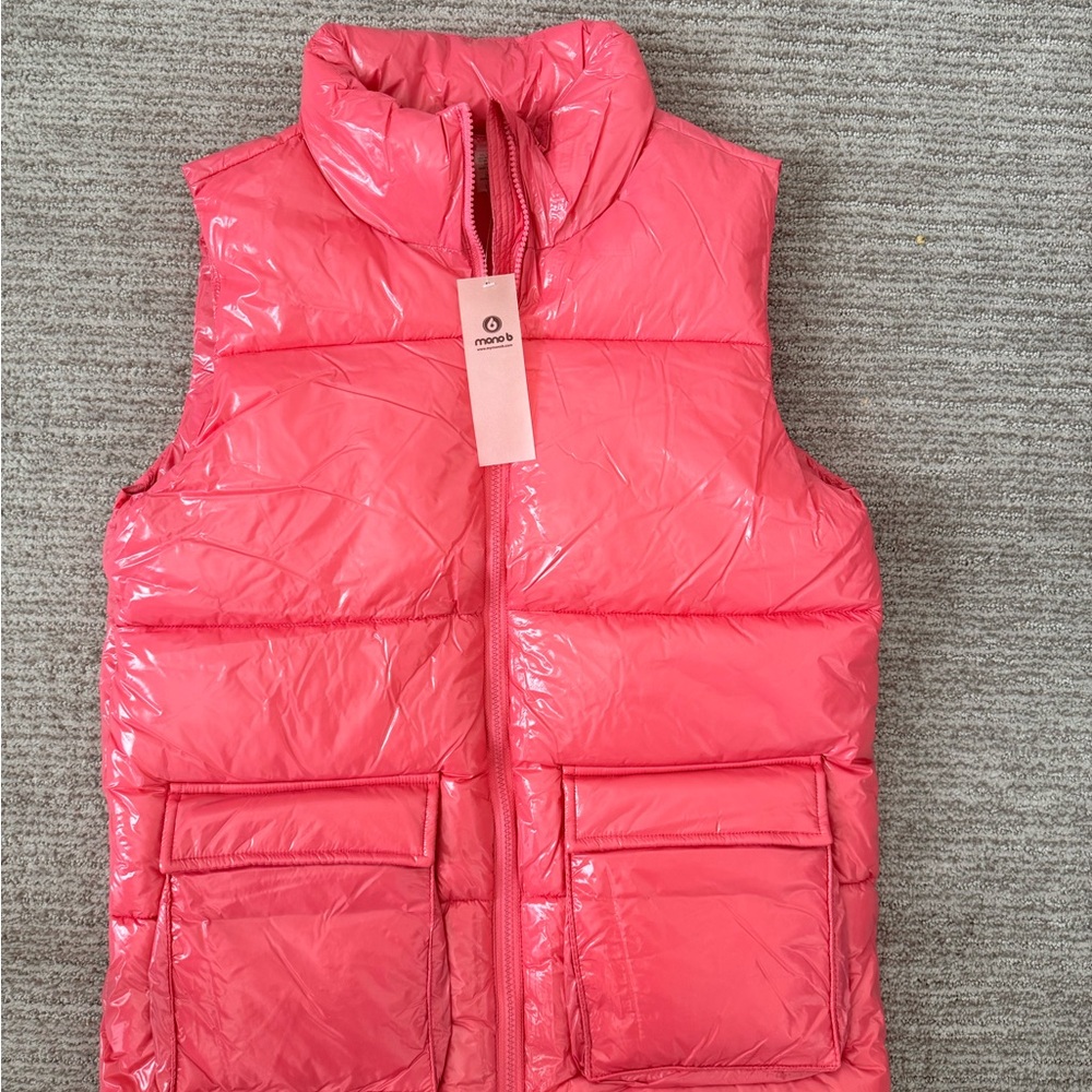 MonoB Pink Puffer Vest